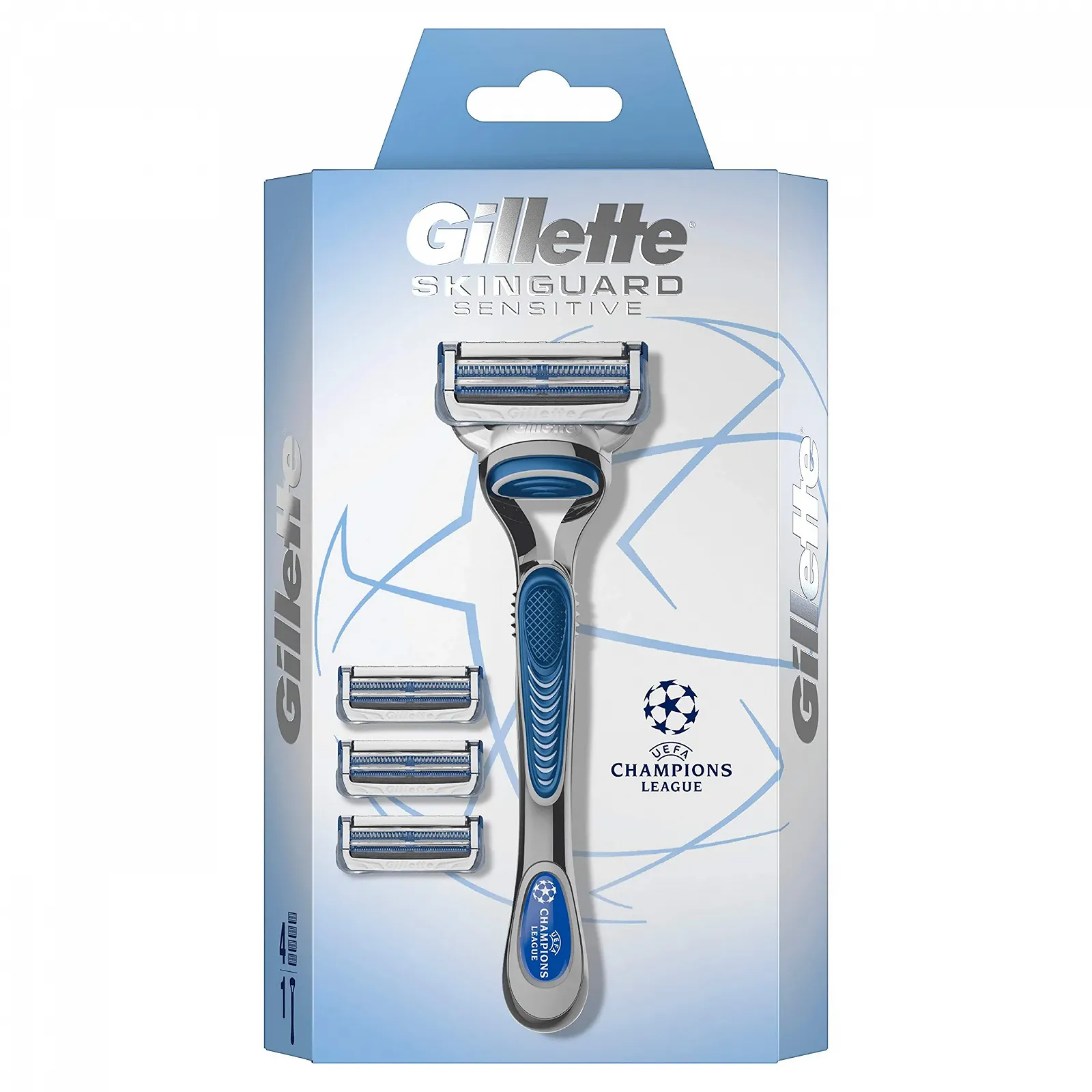 Бритва Gillette SkinGuard для чувствительной кожи + 4 сменных лезвия, фото №1