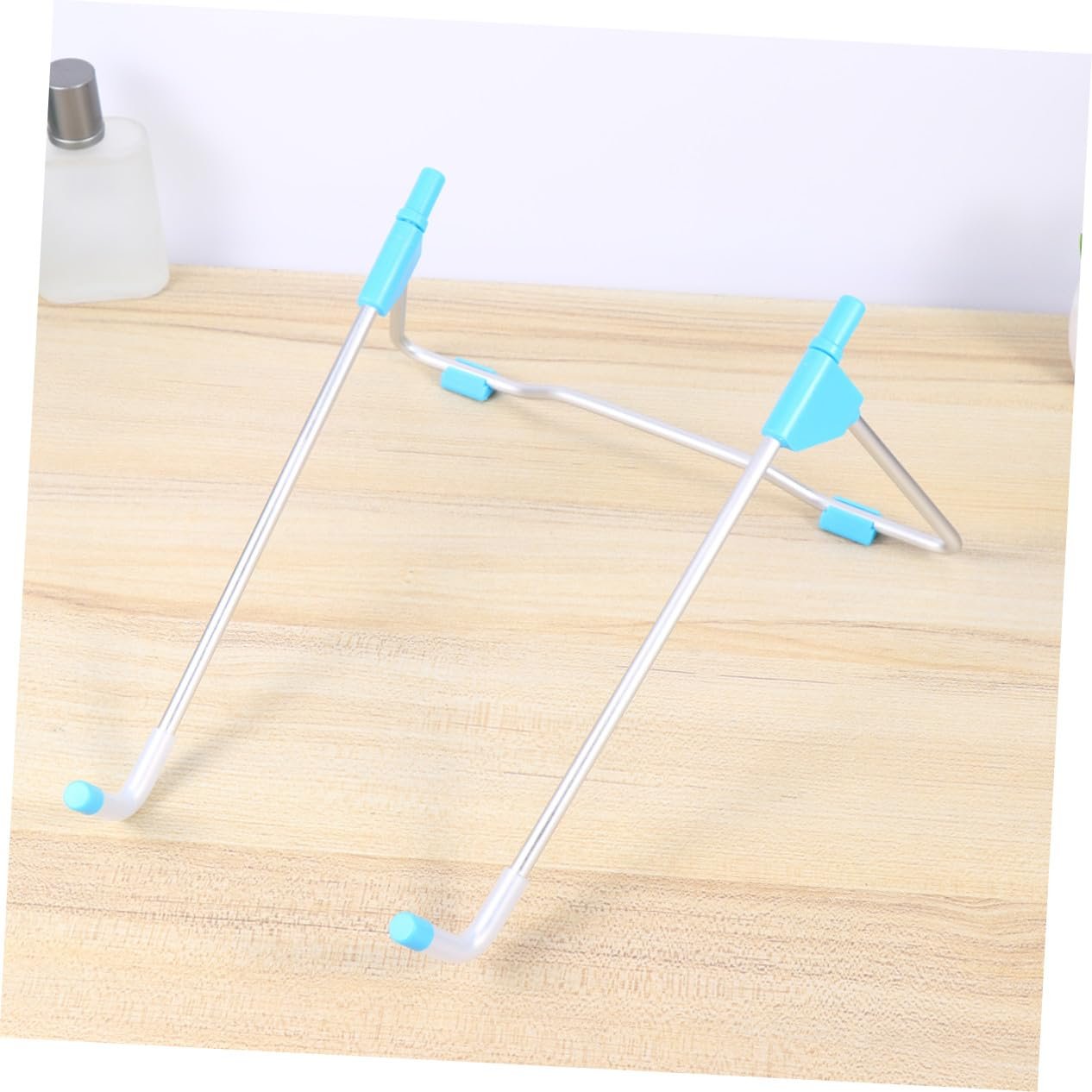 Підставка для ноутбука алюмінієва складана з регулюванням висоти портативна легка для офісу дому подорожей та вулиці в синьому кольорі зі стабільною конструкцією та захистом від подряпин, фото №3