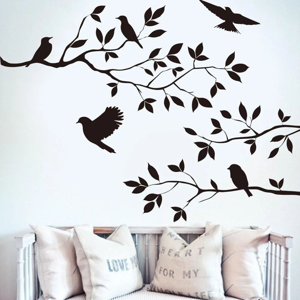 Наклейка Stonges Tree Branches Birds Vinyl Black, фото №3 Наклейка Stonges Tree Branches Birds Vinyl Black, фото №3