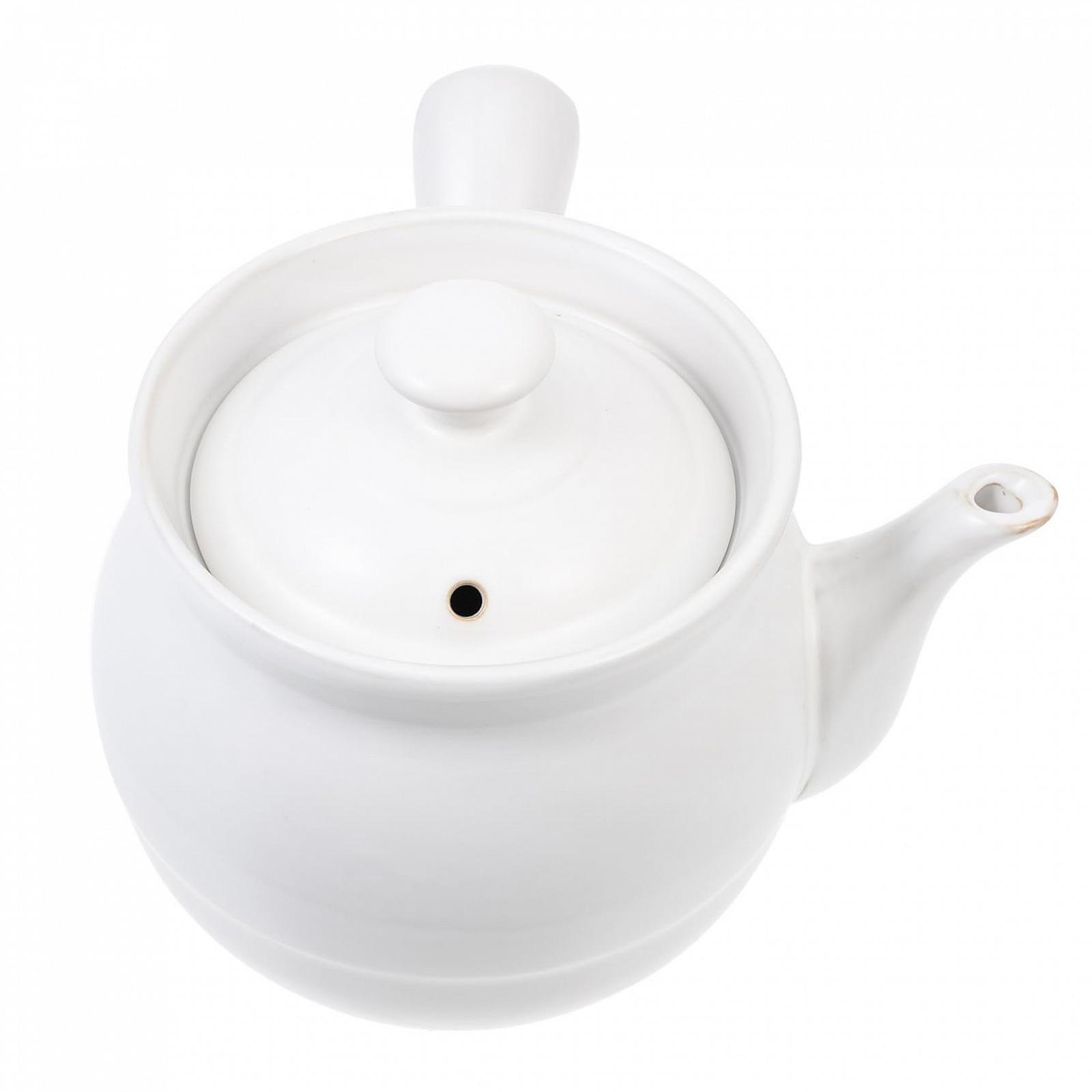 Горщик для приготування керамічний для трав та чаю термостійкий з ергономічною ручкою, фото №1