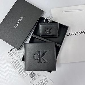Мужской кожаный портмоне для карт и денег с брелоком и ключницей Calvin Klein - Фото 1