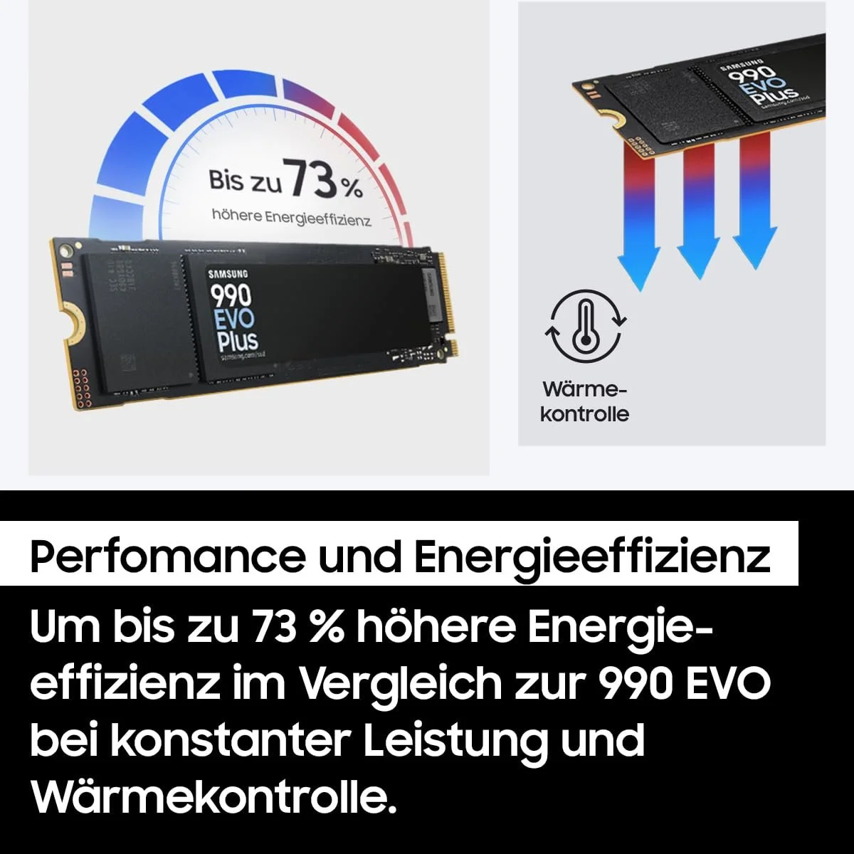 Внутрішній SSD Samsung 990 EVO Plus MZ-V9S4T0BW 4TB NVMe M.2 PCIe 4.0 x4 / PCIe 5.0 x2, фото №4 Внутрішній SSD Samsung 990 EVO Plus MZ-V9S4T0BW 4TB NVMe M.2 PCIe 4.0 x4 / PCIe 5.0 x2, фото №4