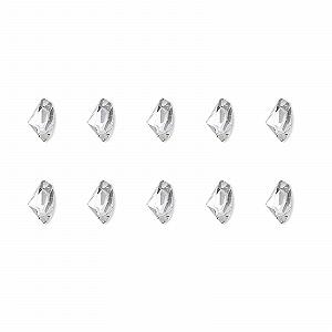 Стразы Сердцевидные Прозрачные для ногтей, 10 шт - Фото 1