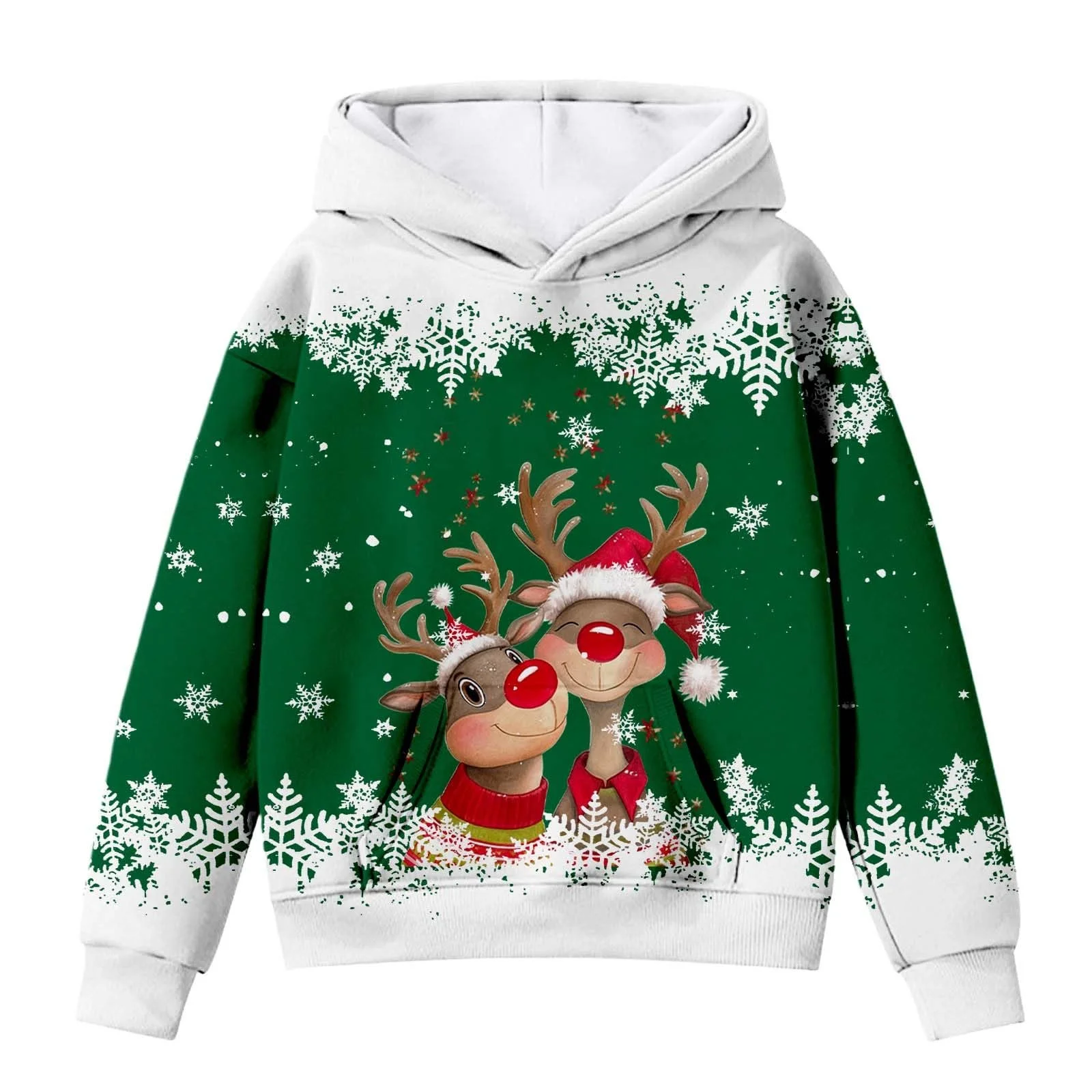 Рождественская толстовка Generisch Рождественский свитер Рождественская толстовка с капюшоном Рождественский джемпер с длинными рукавами и рождественским мотивом Легкий рождественский наряд Повседневный рождественский костюм, фото №4