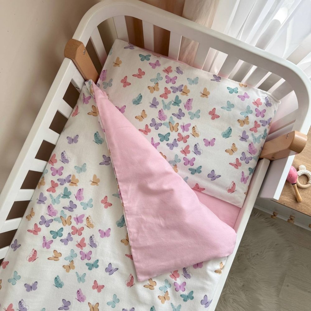 Дитячий комплект постільної білизни, рожевий , 3 шт., фото №2