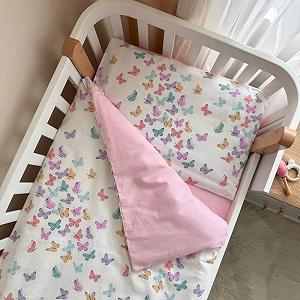 Дитячий комплект постільної білизни, рожевий , 3 шт. synthetic.ua - Фото 1