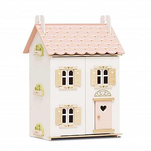 Кукольный домик Le Toy Van Rose Heart 3 года 2 уровня L 44 x D 36 x H 66 см деревянный для девочек с дверцами, окнами и ставнями, которые открываются - Фото 1