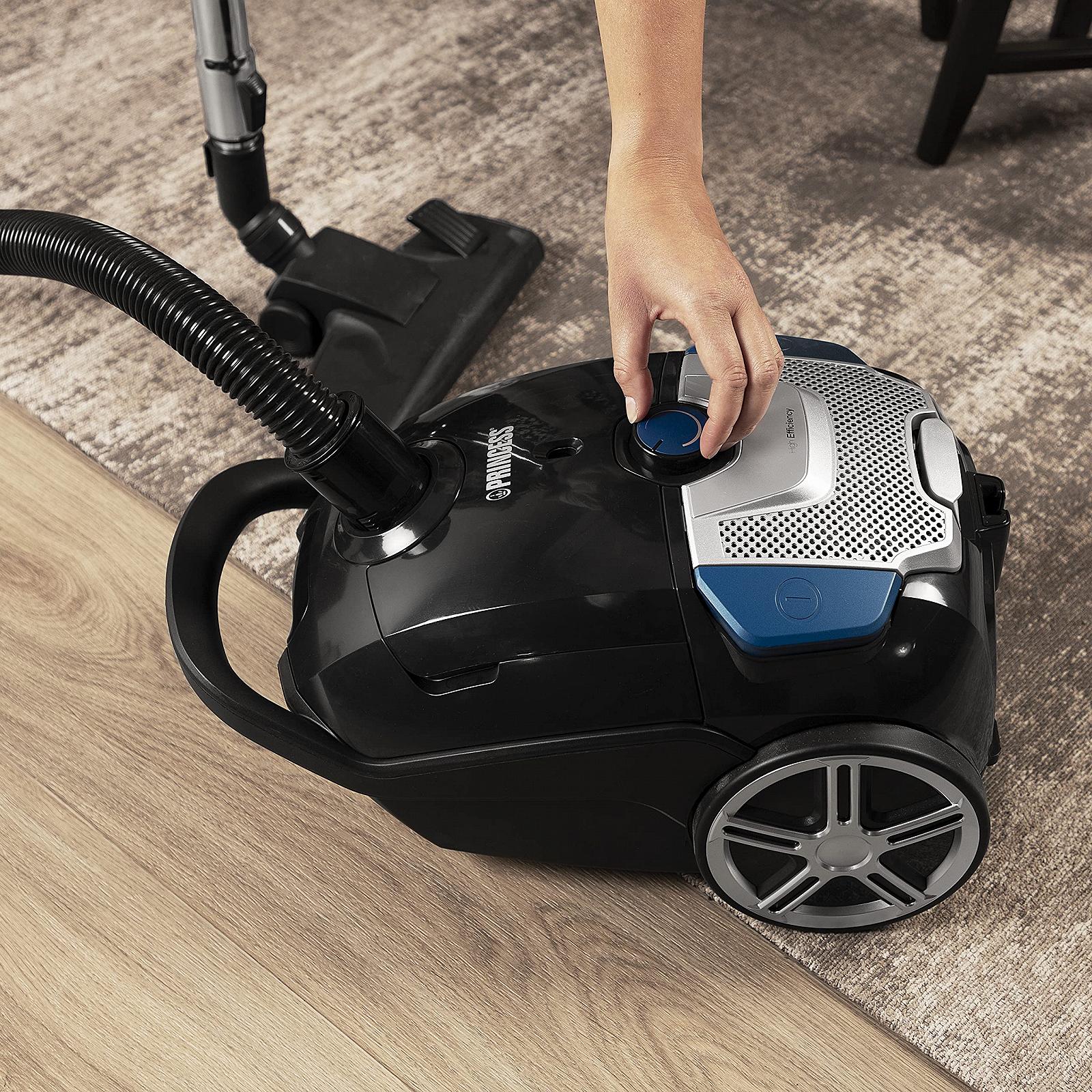Пилосос Princess Powerful Quiet High Performance Multibrush Telescopic Tube Speed Control Bag 3 Litre 700W H13 HEPA Filter 334990 Чорний, фото №3
