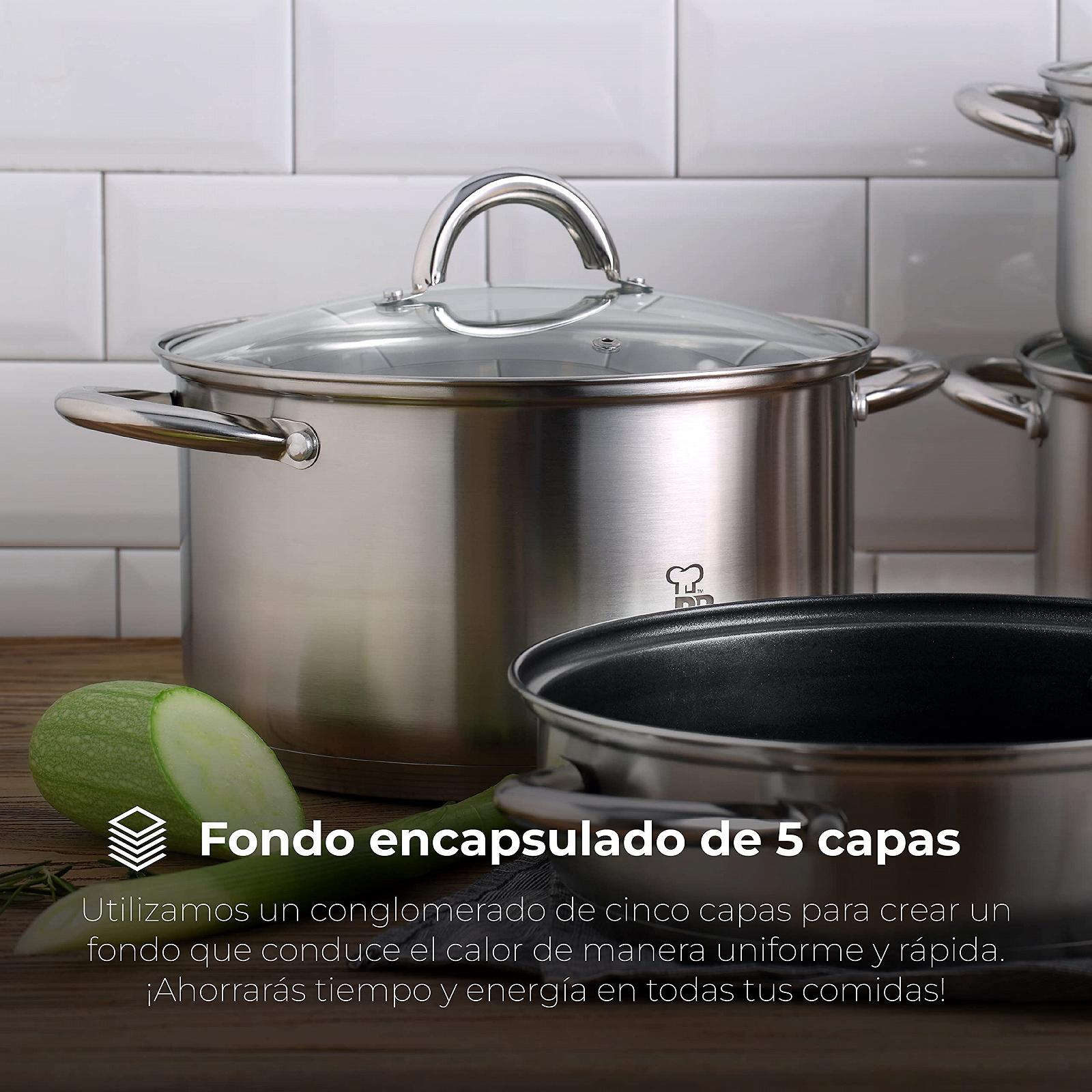 Кастрюля RENBERG Alexander Высокая 32 x 25 см 20 литров с крышкой из стекла Нержавеющая сталь, фото №5 Кастрюля RENBERG Alexander Высокая 32 x 25 см 20 литров с крышкой из стекла Нержавеющая сталь, фото №5