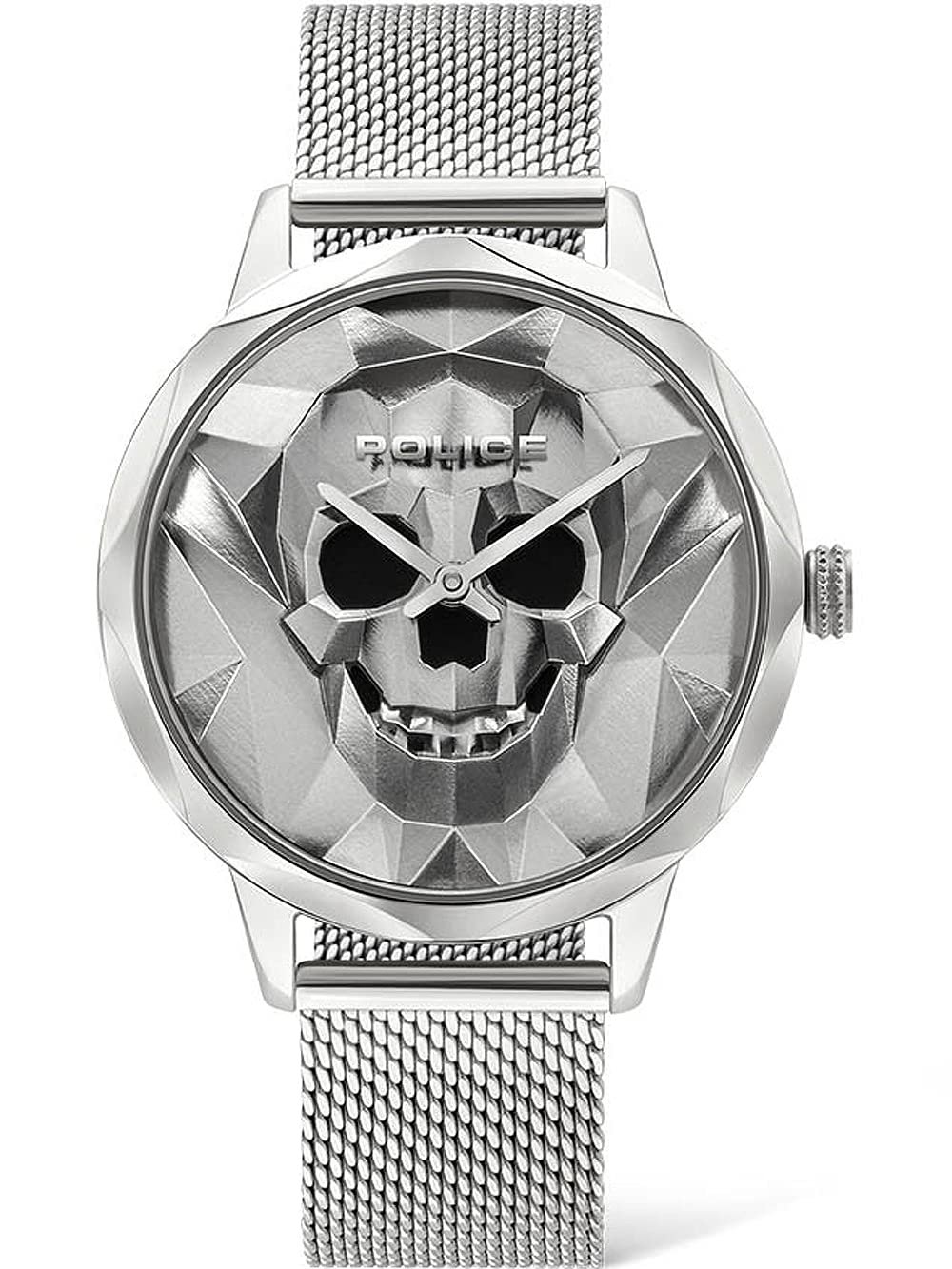 Женские аналоговые кварцевые часы Police PL16074MS.04MM серебристые с браслетом из нержавеющей стали, фото №2