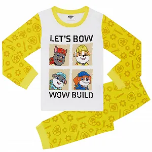 Пижама PAW PATROL Rubble с длинными рукавами Unisex 100% хлопок - Фото 1
