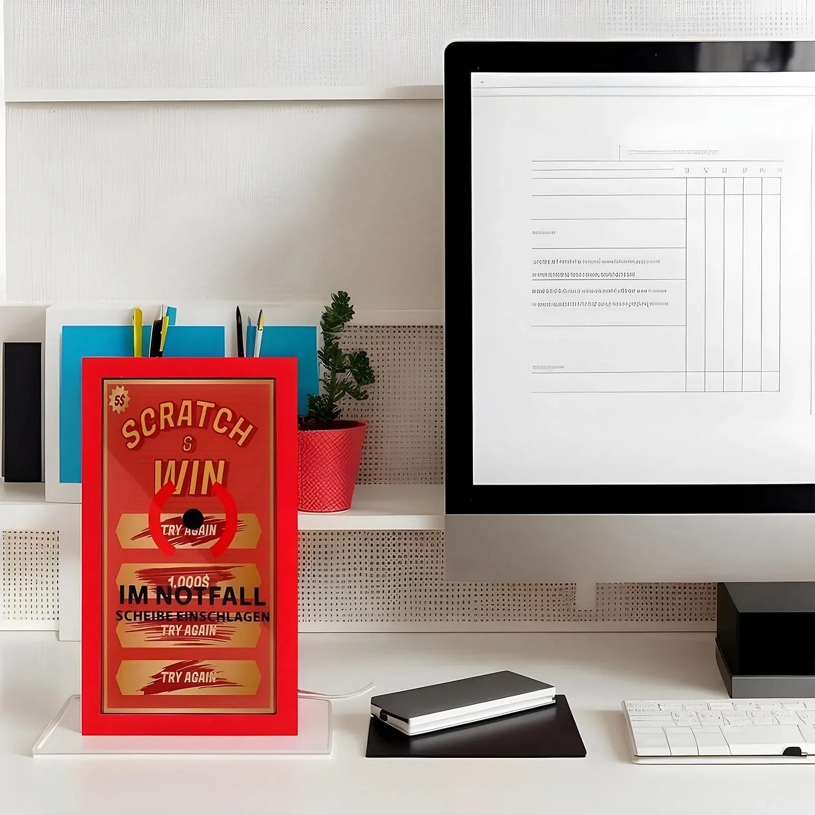 Скарбничка прозора для монет та купюр Червона, фото №7