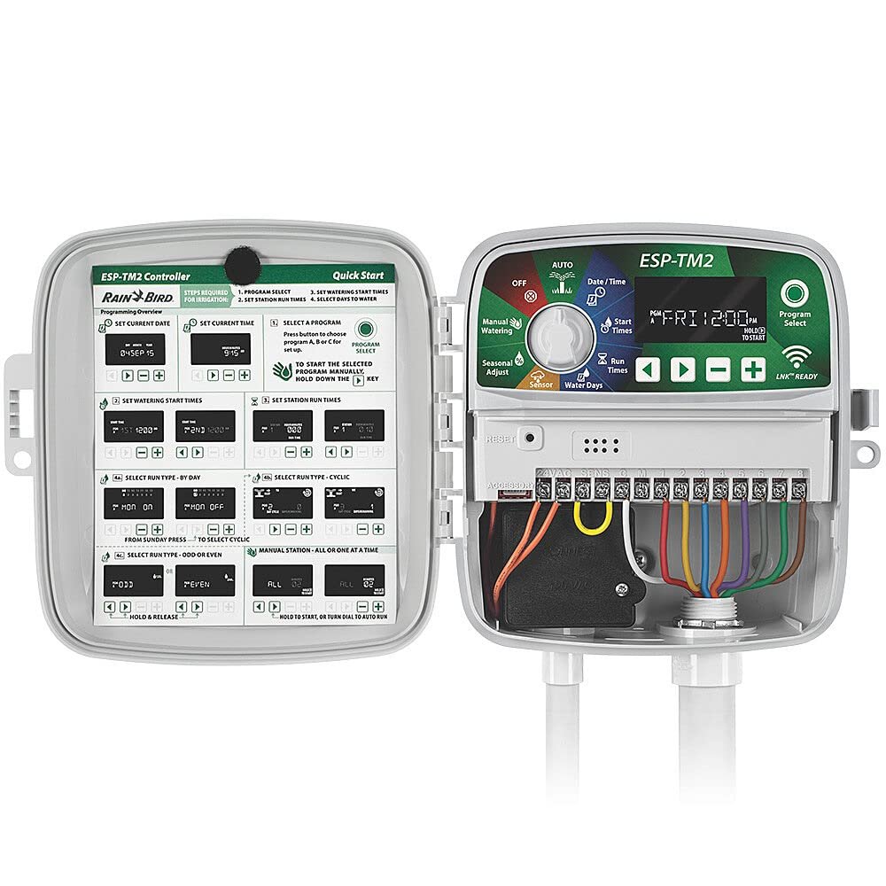 Контролер, таймер Rain Bird ESP-TM2 230V 4 зони для внутрішнього та зовнішнього використання, фото №2
