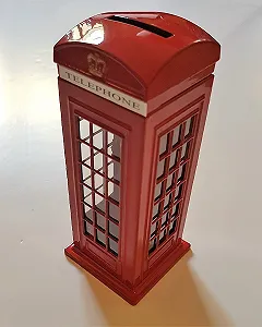 Скарбничка 2 UR DOOR Лондонська телефонна будка Цинк Union Jack 14x6 см synthetic.ua - Фото 1