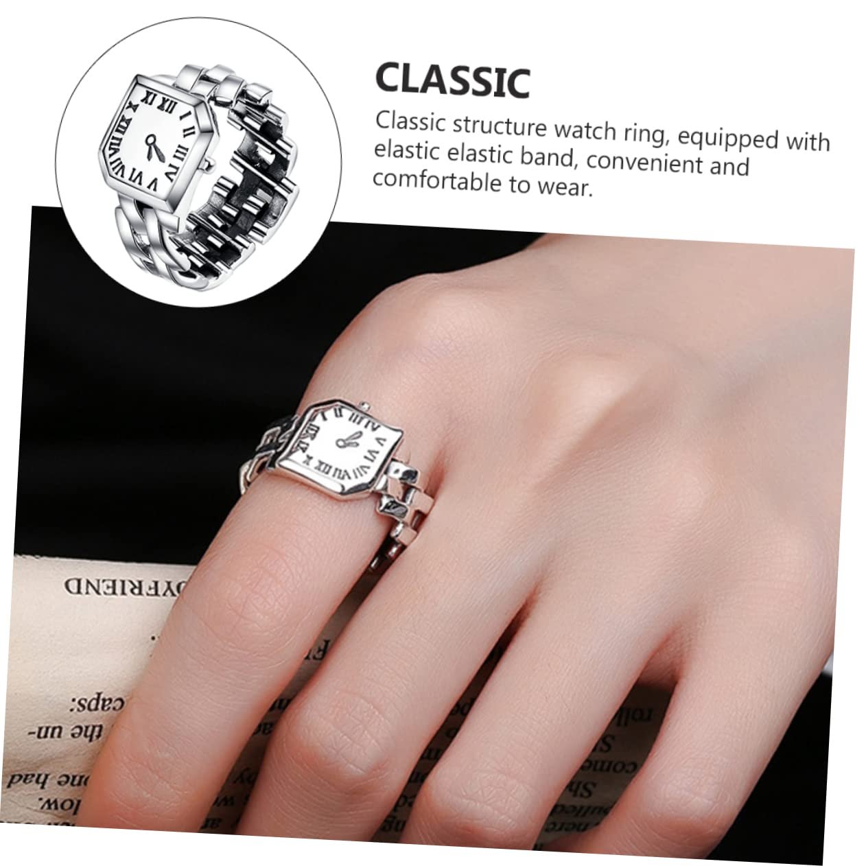 Кільце-годинник VALICLUD Жіночий Сріблястий, фото №4 Кільце-годинник VALICLUD Жіночий Сріблястий, фото №4