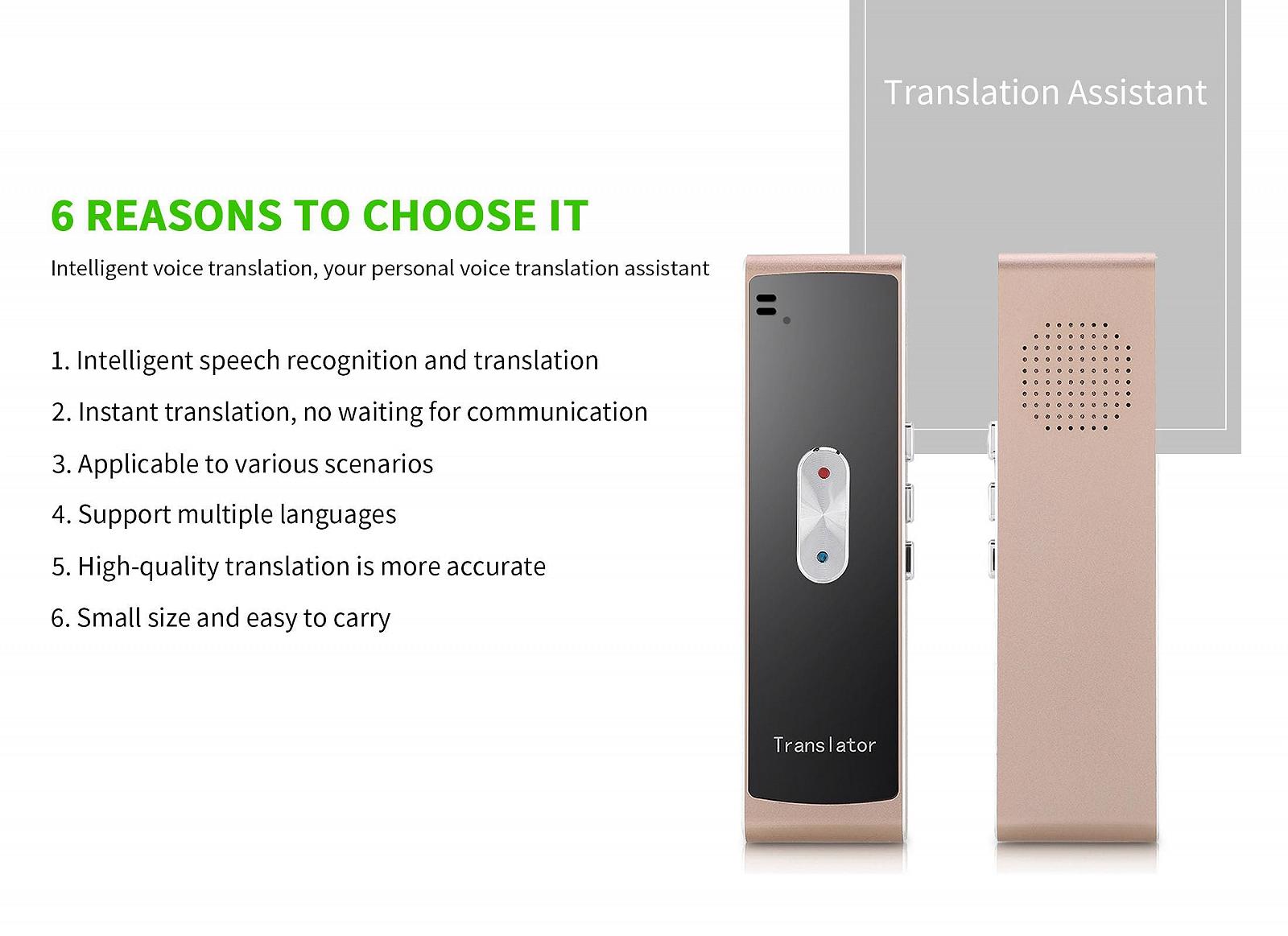 Устройство для устного перевода Topiky T8S Интеллектуальный переводчик Многоязычный двусторонний, фото №4