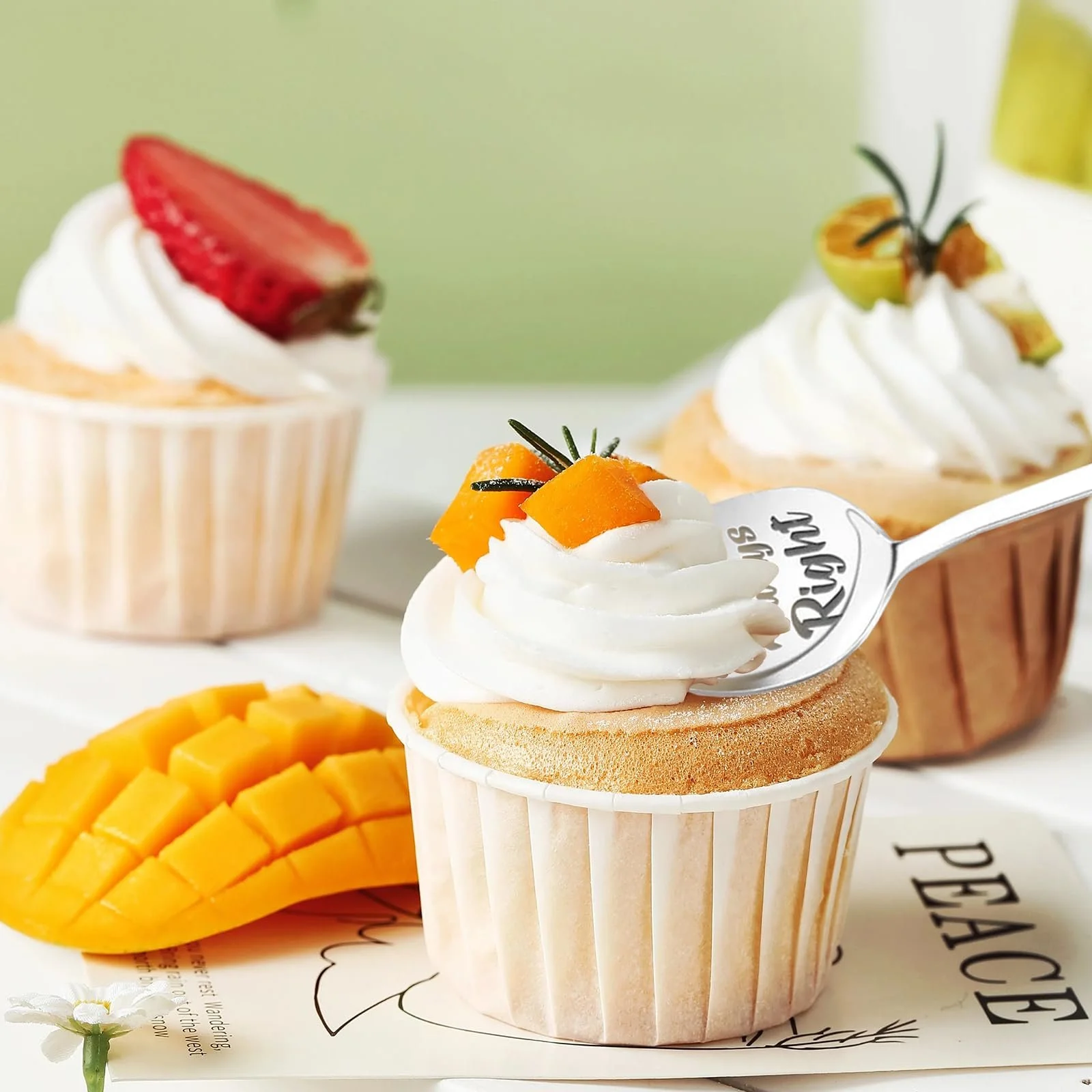 Ложка Кавова ложка Two Pairs of Coffee Spoons Engraved Coffee Spoon Міцна і довговічна, фото №7