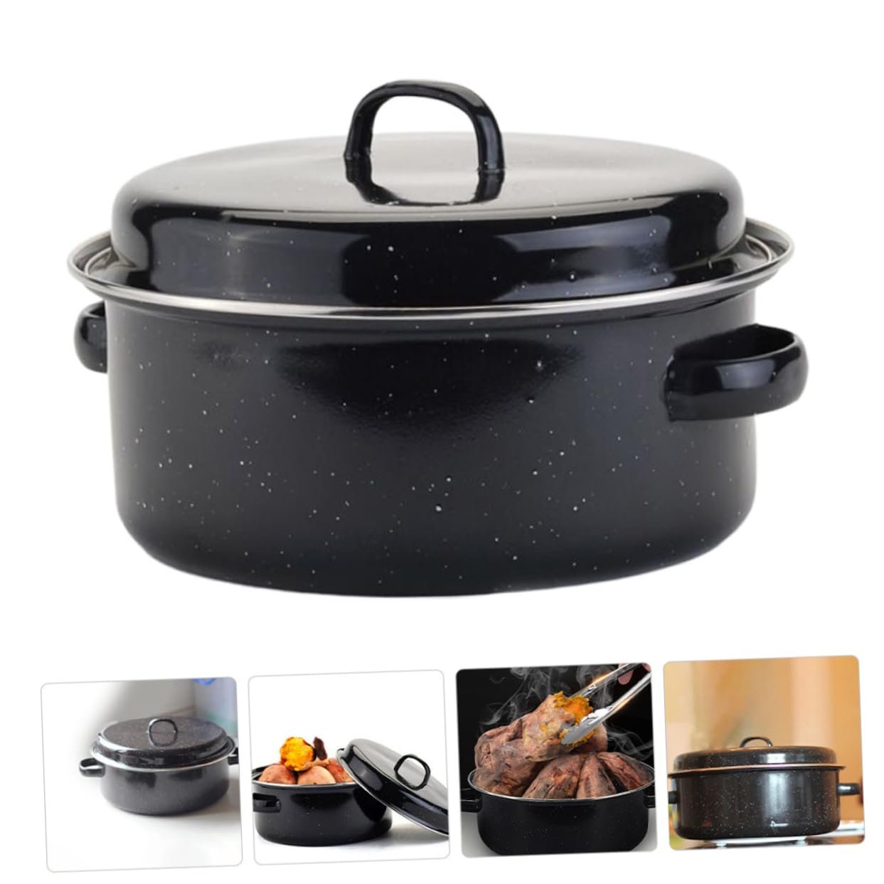 Сковорода-жаровня Multifunctional з подвійними ручками та кришкою, фото №8 Сковорода-жаровня Multifunctional з подвійними ручками та кришкою, фото №8