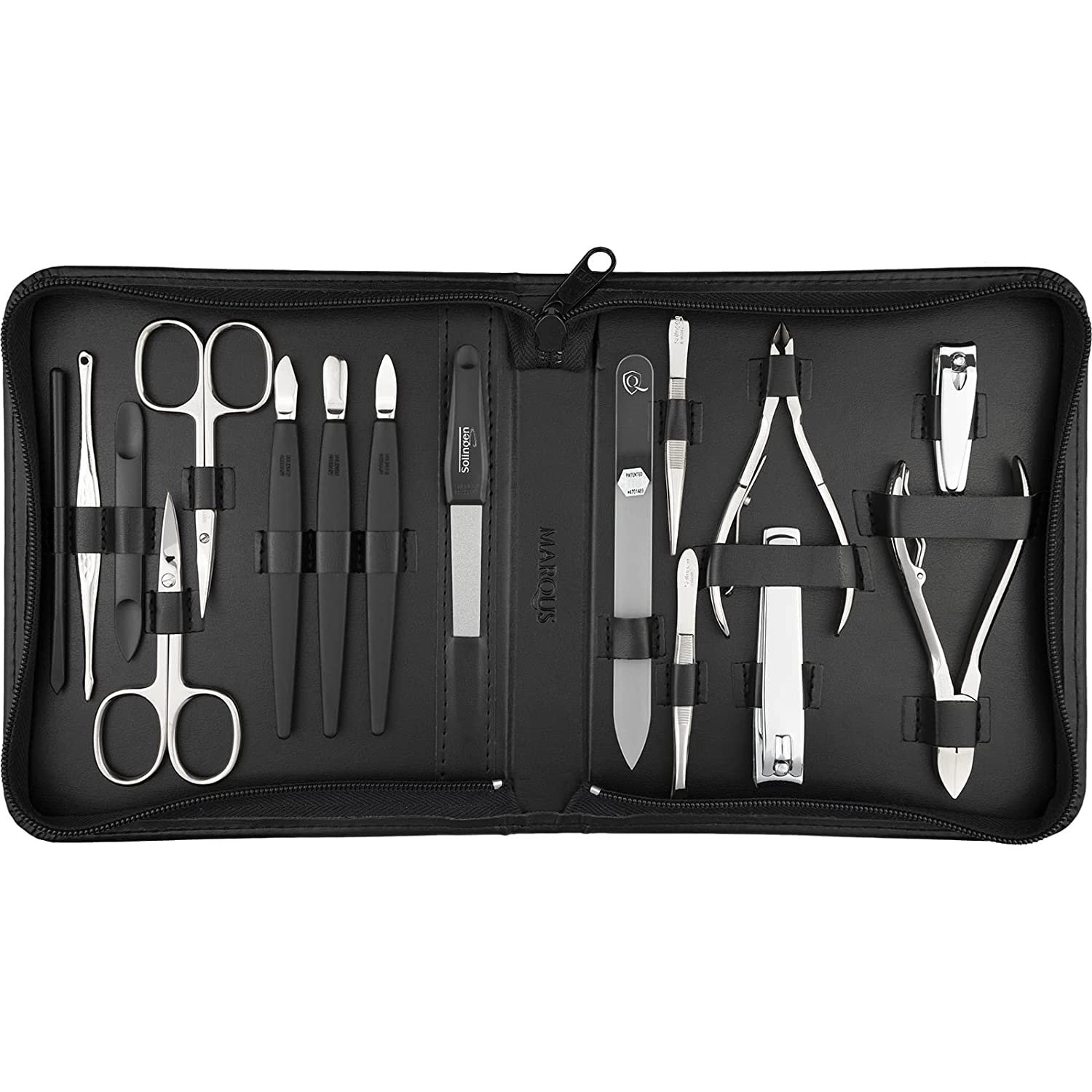 Набір для манікюру marQus Solingen, 16 предметів у чохлі зі штучної шкіри, чорний, фото №1 Набір для манікюру marQus Solingen, 16 предметів у чохлі зі штучної шкіри, чорний, фото №1