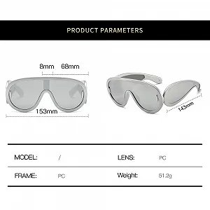 Сонцезахисні окуляри Y2K KBRPEY, Спортивні великі synthetic.ua - Фото 1