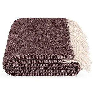 Покрывало Lanavitta Maris 90% шерсти 10% кашемира Коричневый 140x200 см - Фото 1