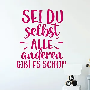 Наклейка на стіну GRAZDesign Sei du selbst 60 x 50 см Light Blue - Фото 1