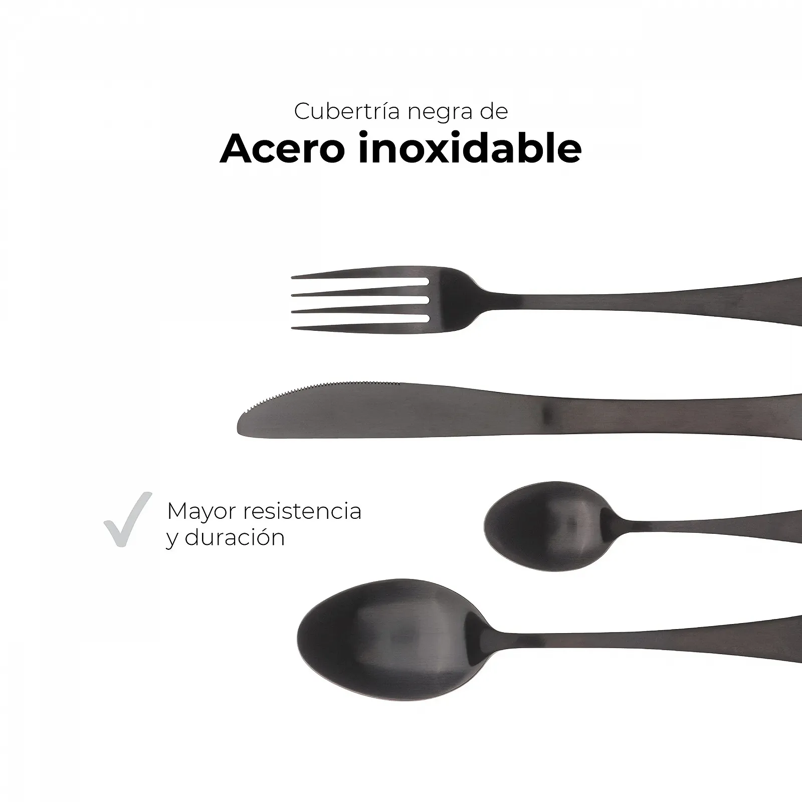 Набір столових приборів BERGNER Munich 24 предмети Нержавіюча сталь 18/10 Чорний матовий, фото №3 Набір столових приборів BERGNER Munich 24 предмети Нержавіюча сталь 18/10 Чорний матовий, фото №3