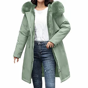 Женская зимняя куртка FNKDOR Длинная теплая - Фото 1