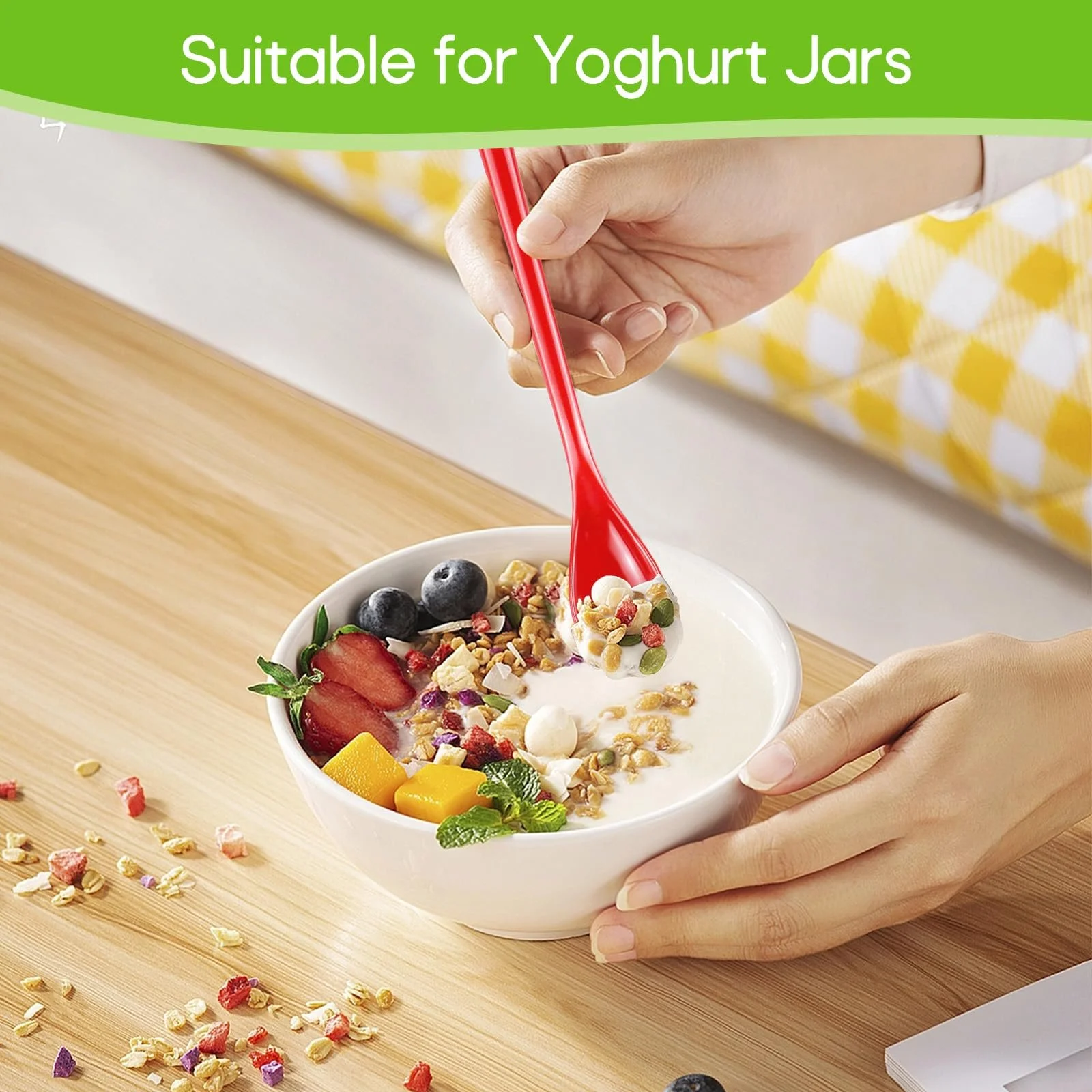 Ложки пластикові довгі кольорові 18.5 см, паковання 12 штук, фото №5 Ложки пластикові довгі кольорові 18.5 см, паковання 12 штук, фото №5