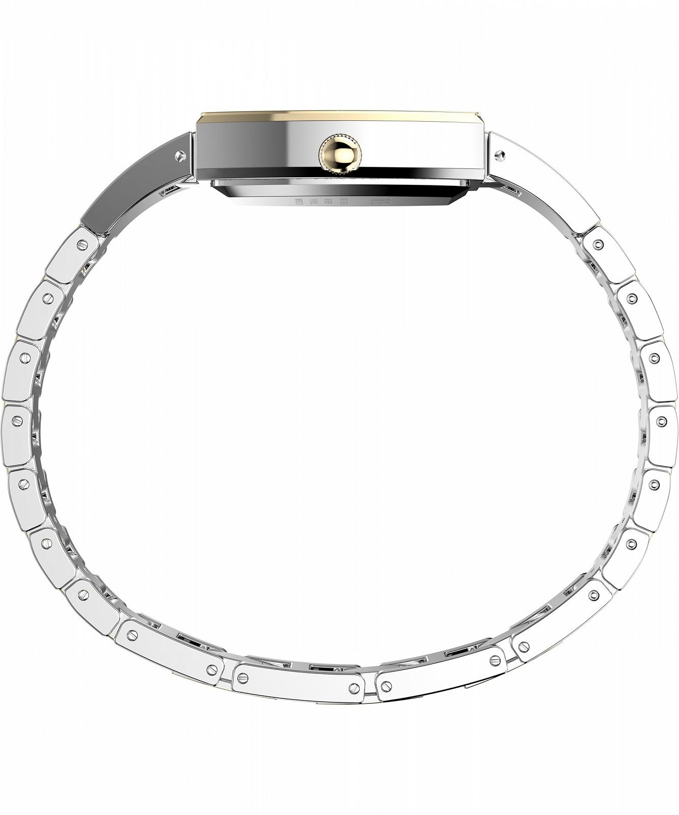 Женские часы Timex Main Street 22 мм, двухцветный ремешок из сплава, серебряный циферблат, двухцветный корпус TW2W95800, фото №2