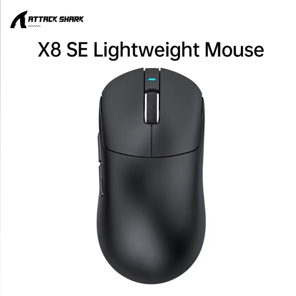Ігрова миша Attack Shark X8SE PAW3311 25000DPI 400IPS 40G 1000Hz Black, фото №1