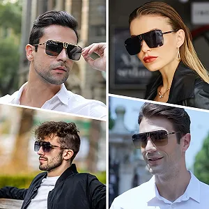 Солнцезащитные очки SHEEN KELLY Ретро Большого размера для мужчин и женщин synthetic.ua - Фото 1