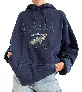 Кофта Onsoyours Alaska Женская с буквенным принтом, графическая, с длинными рукавами, хип-хоп топ с высокой молнией для осени и зимы - Фото 1