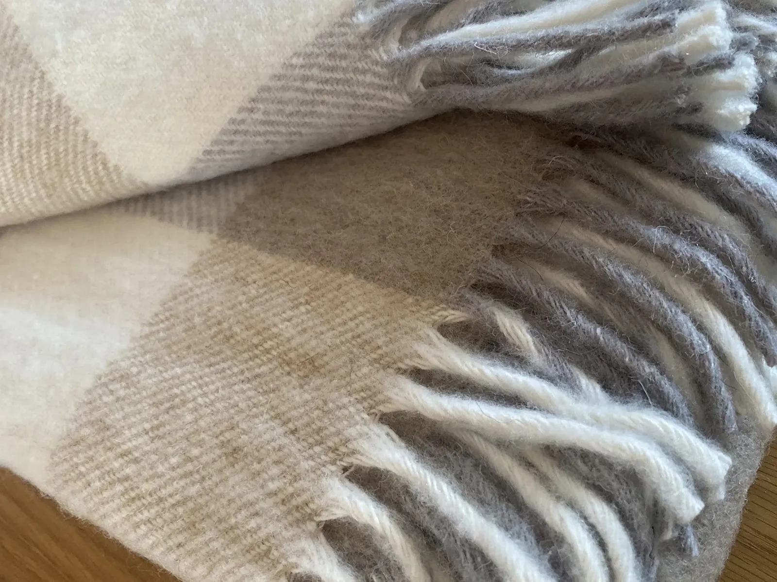 Одеяло Шерсть мериноса / Одеяло 100% шерсть мериноса - Шерстяное одеяло из овечьей шерсти мериноса 160 x 200 см (Персиковый), фото №3