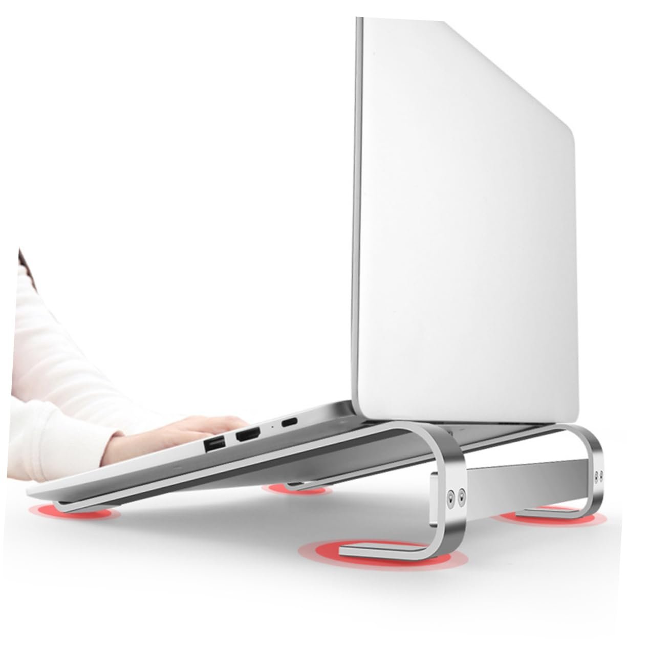 Подставка для ноутбука NUOBESTY алюминиевая складная нескользящая для ноутбуков прочная высококачественная алюминиевая из алюминиевого сплава для дома и офиса, фото №9