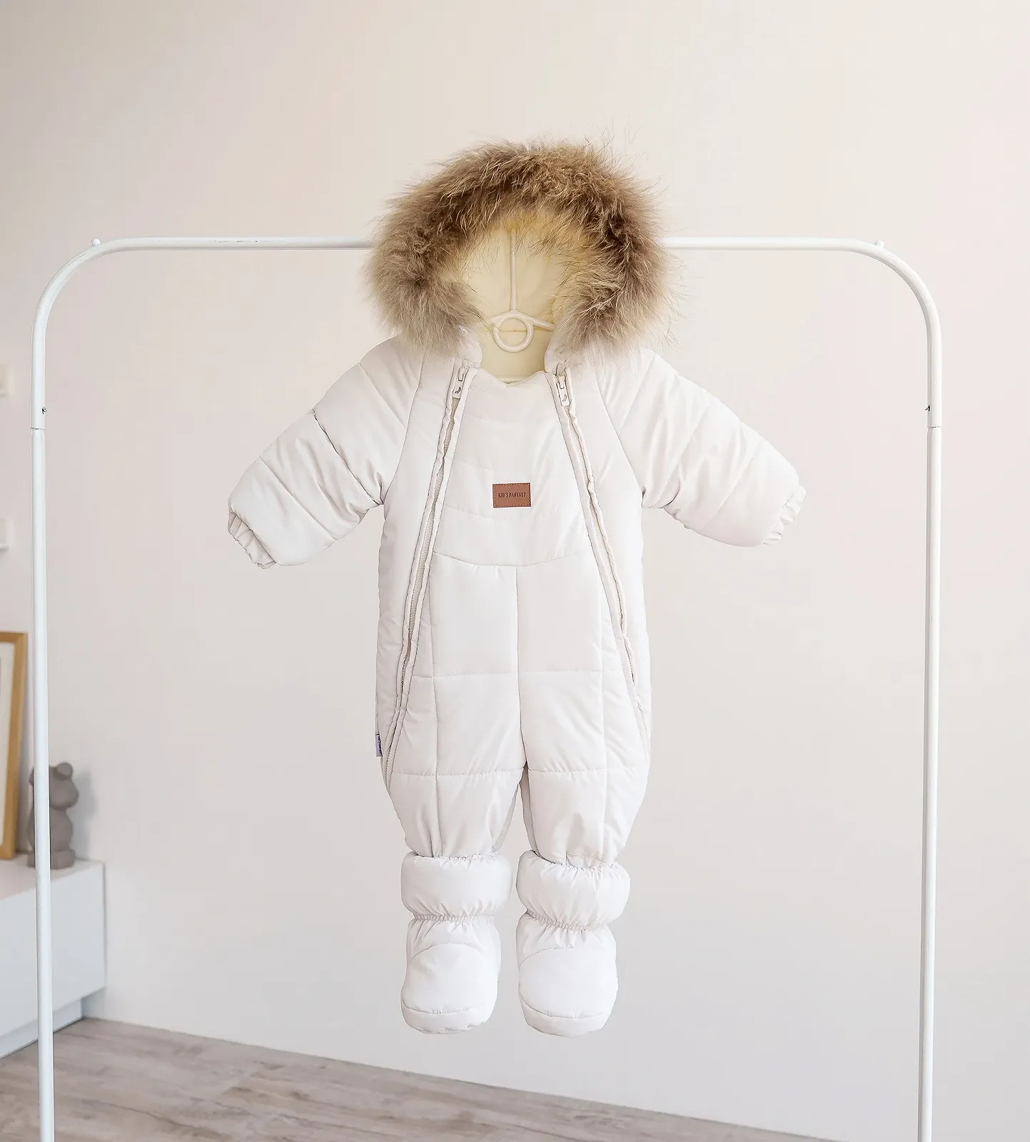 Зимовий комбінезон 74. 80. 86 р Сніжок молоко, фото №1 Зимовий комбінезон 74. 80. 86 р Сніжок молоко, фото №1