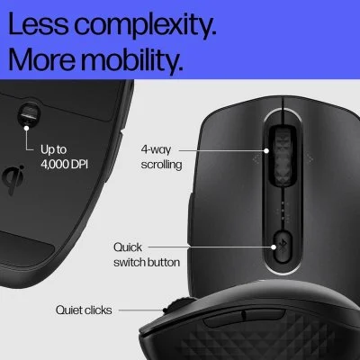 Мышка HP 690 Rechargeable Bluetooth Black (7M1D4AA), фото №4