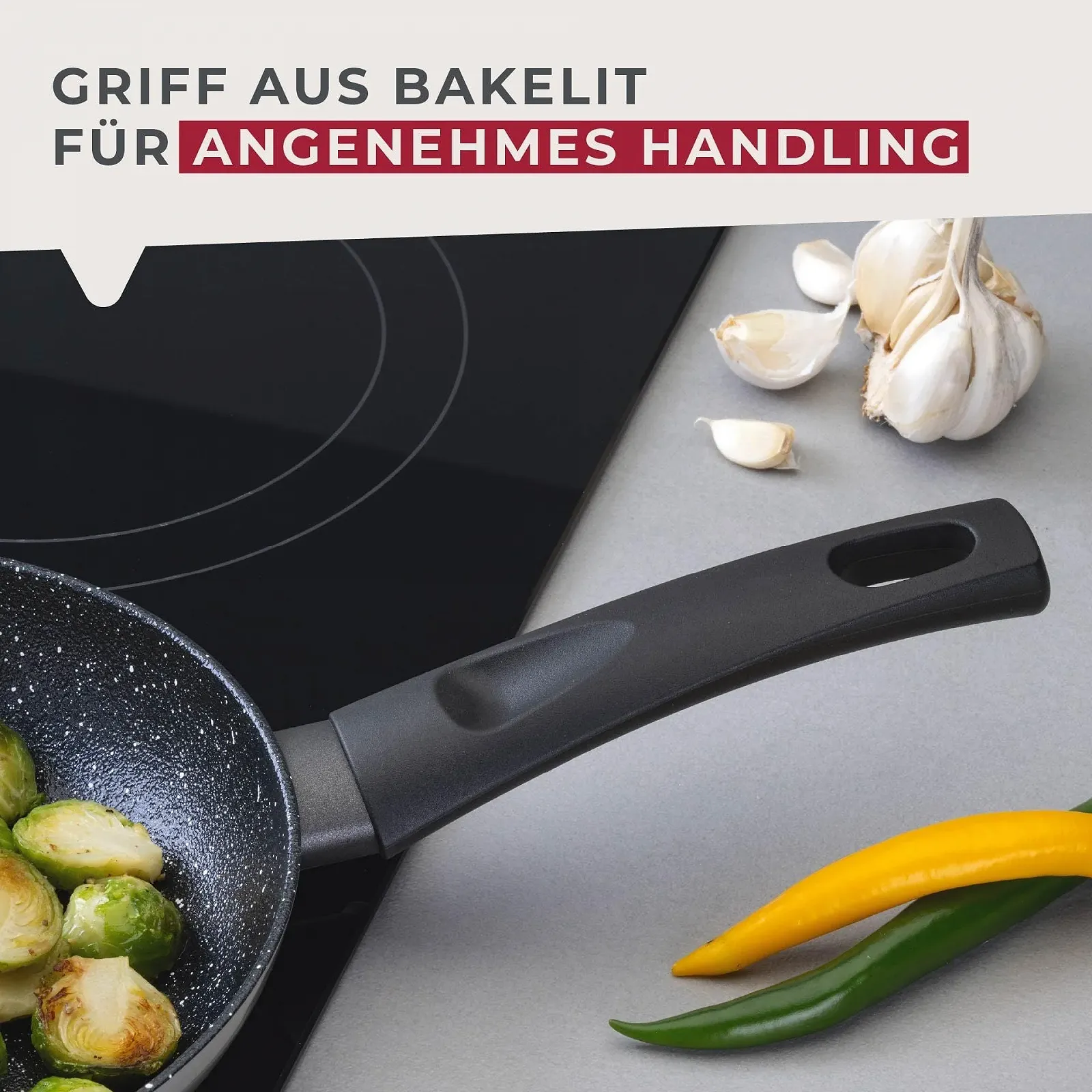 Сковорідка-Wok FACKELMANN Essential Crisp 20 см, перероблений алюміній, керамічне антипригарне покриття, фото №6 Сковорідка-Wok FACKELMANN Essential Crisp 20 см, перероблений алюміній, керамічне антипригарне покриття, фото №6