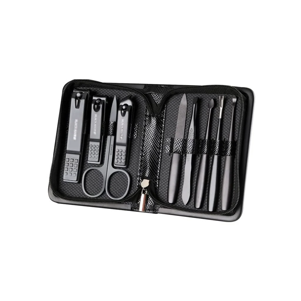 Набор для ногтей, из 9 предметов, портативный из нержавеющей стали, фото №1