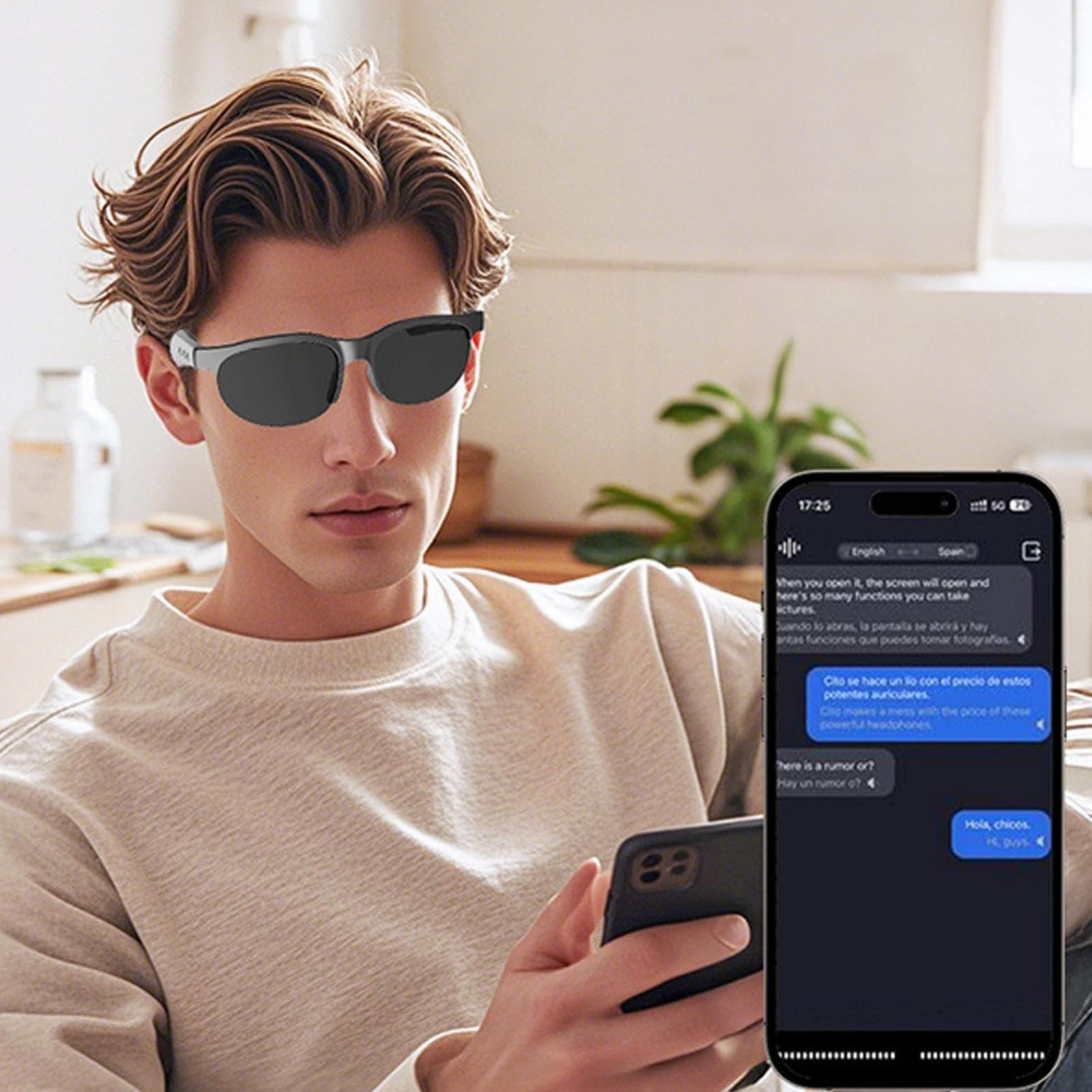 Перекладач Smart Glasses Аудіо в реальному часі, бездротовий дисплей об'єктива, фото №9