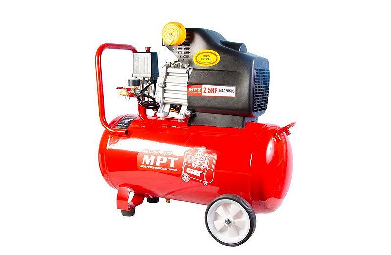 Компресор MPT PROFI 50 л 2000 Вт/2.5 к с 2850 об/хв 140 л/хв 8 атм 2 виходи мідна обмотка MAC25503, фото №3