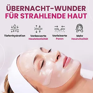 Маска для лица Коллаген - Гиалуроновая Hydrogel & Low Molecular Formula, Маска для лица Коллагеновая ночная, Маска для лица с гиалуроновой кислотой и коллагеном для глубокого увлажнения, 34 г x 4 шт synthetic.ua - Фото 1