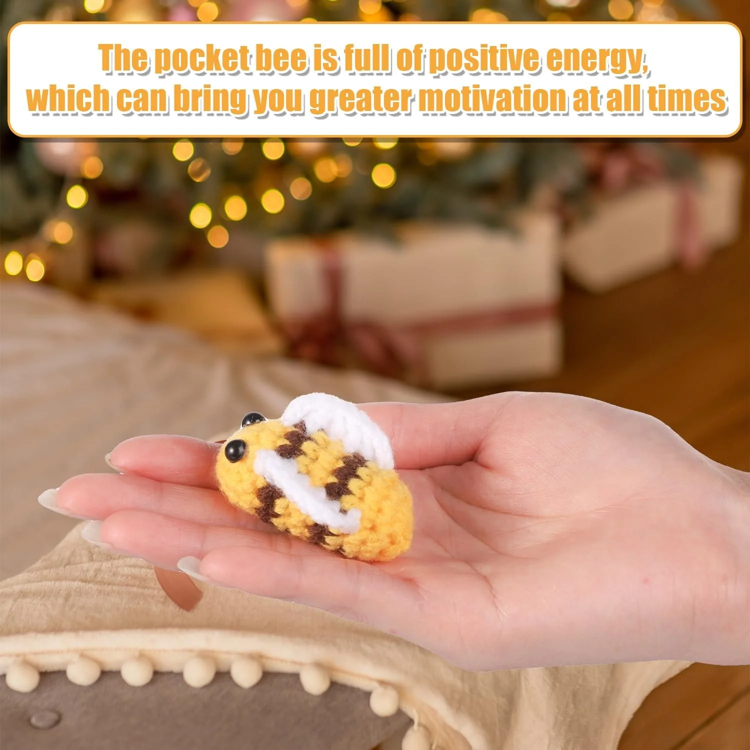 Игрушка Positive Bee Вязаная с Положительной Открыткой, фото №5 Игрушка Positive Bee Вязаная с Положительной Открыткой, фото №5