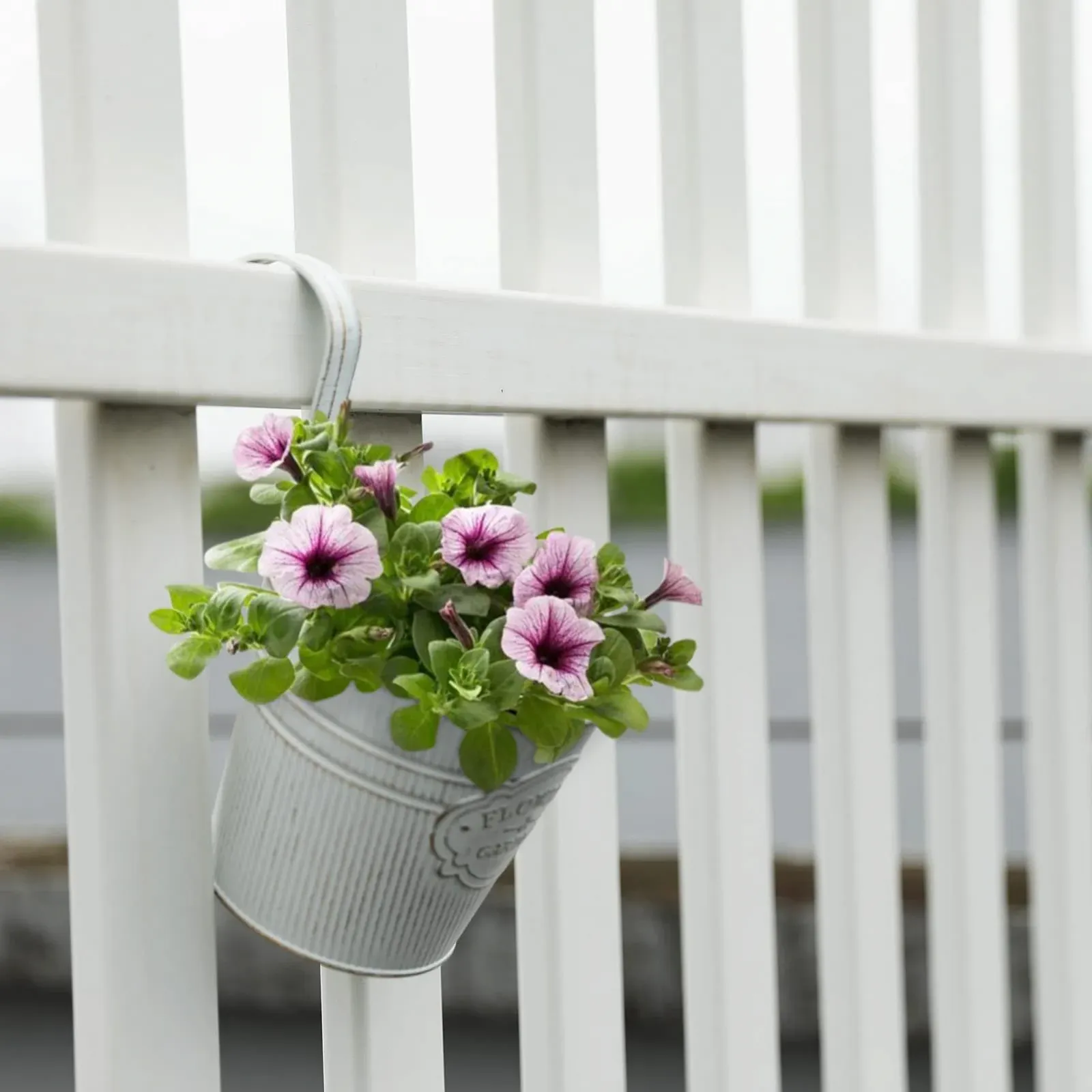 Підвісні горщики Набір 4 шт. металеві з гачком Білий, фото №6