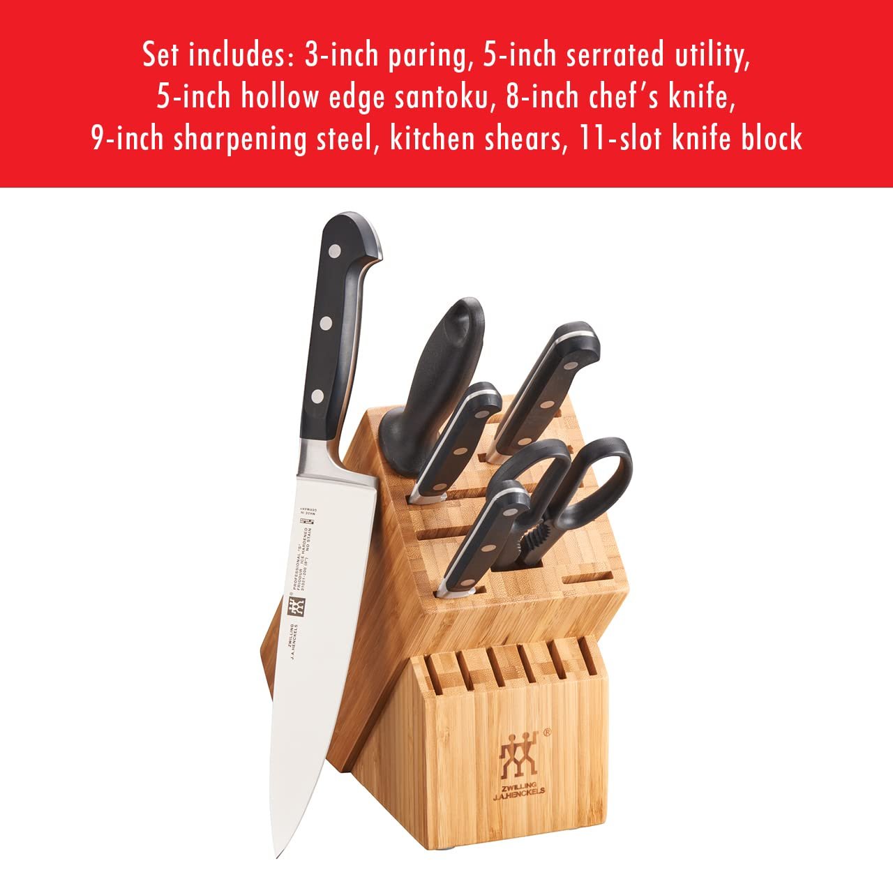 Набір ножів Zwilling J.A. Henckels Twin Pro S 7 од. з блоком, фото №9