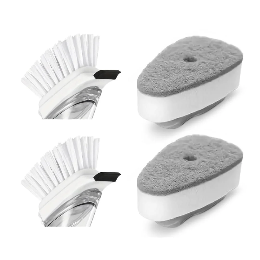 Набір змінних насадок для щітки з дозатором 4 шт. Head Sponge Brush, фото №1