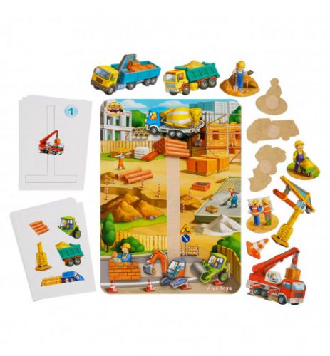 Игра на липучке 2 в 1 Стройплощадка [tsi169078-TSI], фото №1