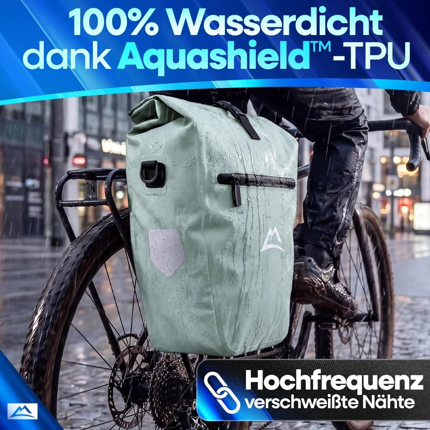 Велосумка на багажник Nextcover AquaShield TPU 100% водонепроникна із системою Click та ролл-застібкою, фото №6