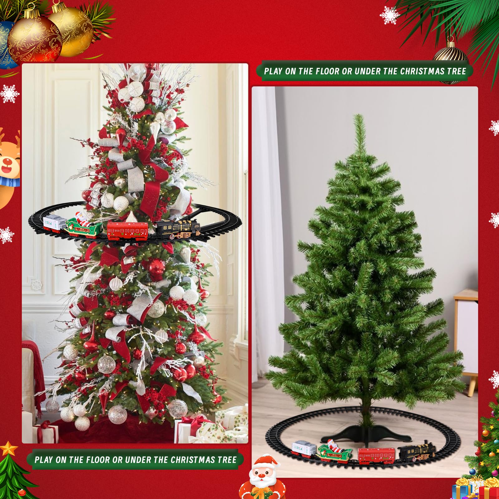 Електропоїзд DAOUZL Christmas Tree Train для дітей з світлом і звуком на ялинку для дітей від 3 років, фото №5