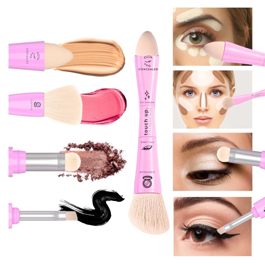 Набор кистей для макияжа Katelia Beauty Touch Up 4 в 1, многофункциональный, все в одном, дорожный набор, инновационный портативный дорожный размер, фото №4